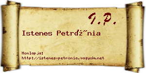 Istenes Petrónia névjegykártya